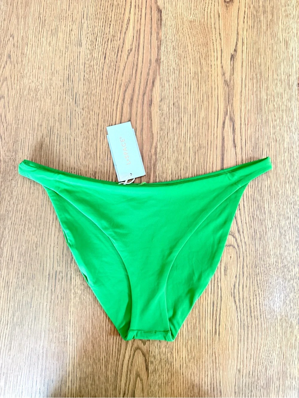 L*Space Camacho Bikini Bottom Full Cut Green Size M NWT